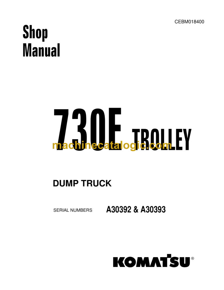 Komatsu 730E Trolley Dump Truck Shop Manual (CEBM018400)