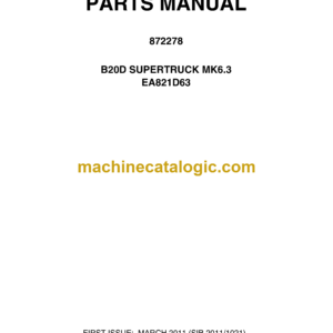 Bell B20D Supertruck MK6.3 Parts Manual (872278)