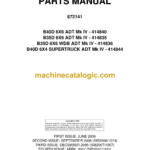 Bell B40D 6X6 ADT Mk IV - 414840, B35D 6X6 ADT Mk IV - 414835, B35D 6X6 WDB ADT Mk IV - 414836, B40D 6X4 SUPERTRUCK ADT Mk IV - 414844 Articulated Dump Truck Parts Manual (872141)