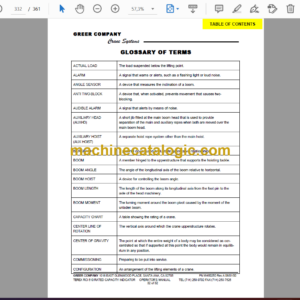 Terex T300 Series Crane Operator and Maintenance Manual