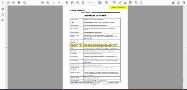 Terex T300 Series Crane Operator and Maintenance Manual - Image 2