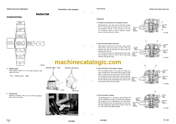 Komatsu HD1200M-1 Articulated Dump Truck Shop Manual (SEBM0562A09) - Image 3