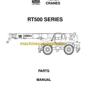 Terex RT500 Series Crane Parts Manual