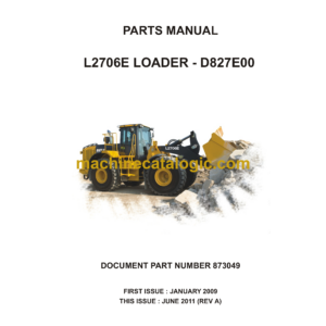 Bell L2706E Loader D827E00 Parts Manual (873049)