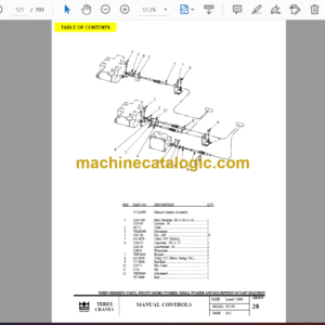 Terex RT500 Series Crane Parts Manual