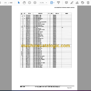 IНI 28N Excavator Parts Catalog