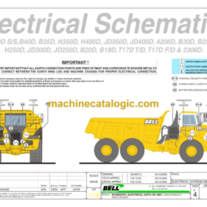 Bell B50D, B50D SS,B40D, B35D, H350D, H400D, JD350D, JD400D, 4206D, B30D, B25D, H300D, H250D, JD300D, JD250D, B20D, B18D, T17D TD, T17D FD & 2306D Electrical Schematics (700437-00)