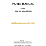 Bell B20D 6X6 & 6X4 Mk V ADT Articulated Dump Truck Parts Manual (872185)