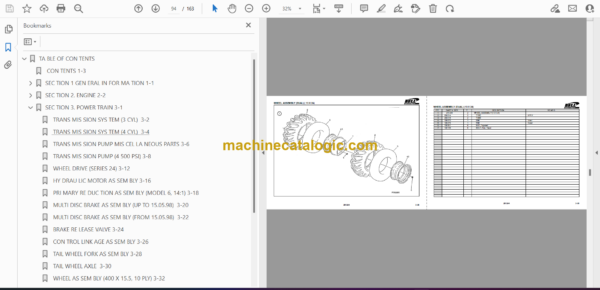 Bell 120A Cane Loader 3 Cyl, 4 Cyl Parts Manual (870213, 874063) - Image 2