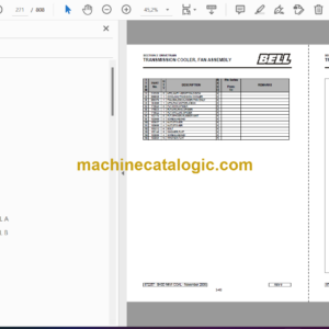 Bell B40D MkVI COAL Articulated Dump Truck Parts Manual (872257)