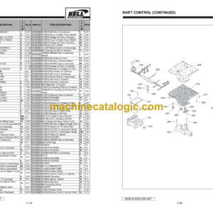 Bell B30D 6X6 ADT, B25D 6X6 ADT Articulated Dump Truck Parts Manual (872085)