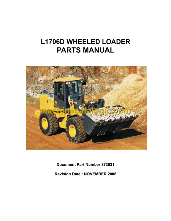 Bell L1706D Wheeled Loader Parts Manual (873031)