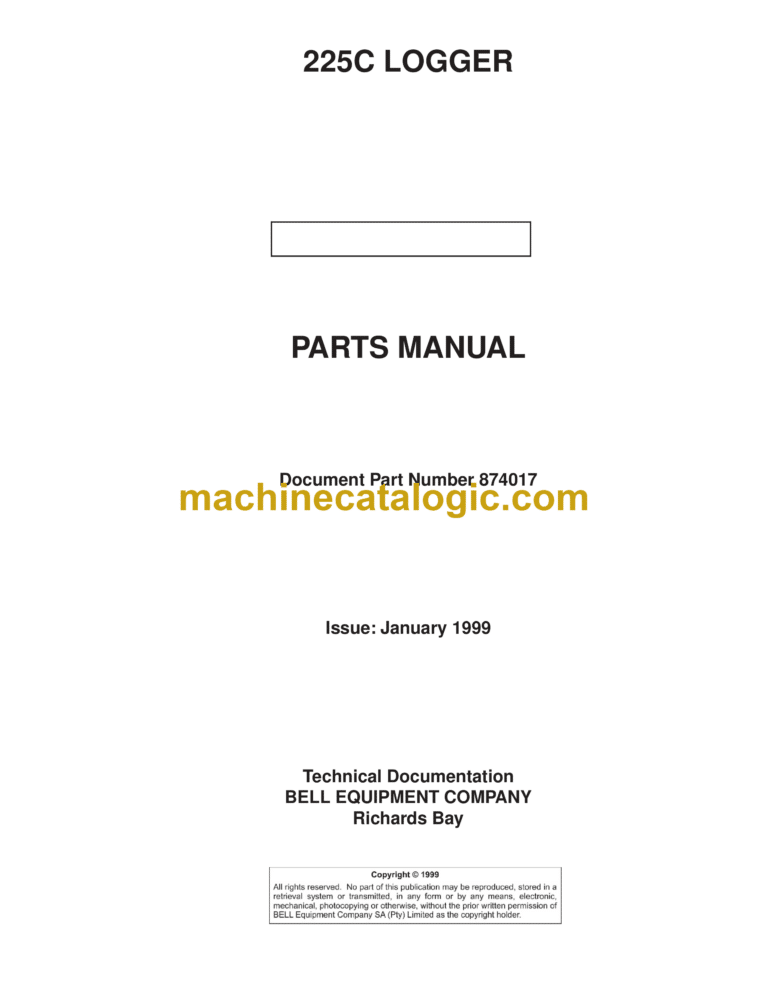 Bell 225C Logger Parts Manual (874017)