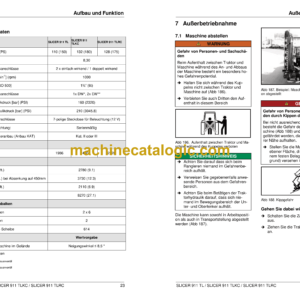 Fendt 911 TL, 911 TLKC, 911 TLRC Slicer Scheibenmahwerk Betriebsanleitung