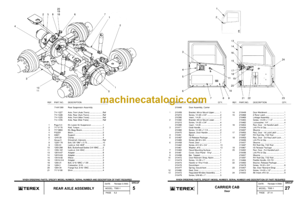 Terex T300-1 Crane Parts Manual - Image 3