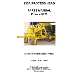 Bell 225A Process Head Parts Manual (872127)