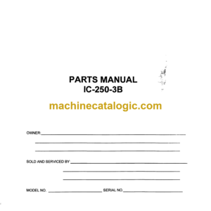 Broderson IC-250-3B Crane Parts Manual