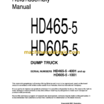 Komatsu HD465-5, HD605-5 Dump Truck Shop Manual (SEAWD00404)