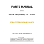 Bell B25D MK 7 Blu@dvantage ADT - A625D70 Articulated Dump Truck Parts Manual (872326)