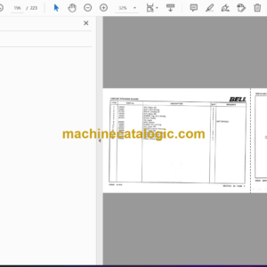 Bell B25 6×6 ADT Articulated Dump Truck Parts Manual (870053)