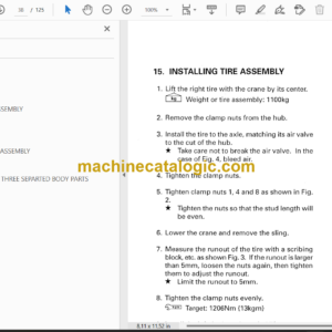 Komatsu HD465-5, HD605-5 Dump Truck Shop Manual (SEAWD00404)