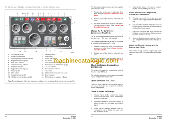 Bell B16B 6X2 Articulated Dump Truck Operator's and Maintenance Manual (870979) - Image 3