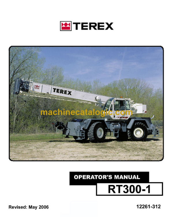 Terex RT300-1 Crane Operator's Manual