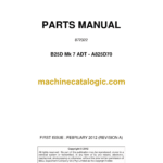 Bell B25D Mk 7 ADT - A825D70 Articulated Dump Truck Parts Manual (872322)