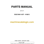 Bell B25D Mk V ADT - 416812 Articulated Dump Truck Parts Manual (872197)