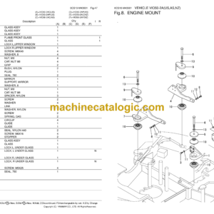 Yanmar VIO50-2A Excavator Parts Catalog (0CS10-M43901EN)