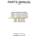 Bell T17C, T17CR 6x6 Tip Deck MkII, B17C, B20C 6x4 Mk II, B20C, B20CR 6x6 Mk II Articulated Dump Truck Parts Manual (872046)
