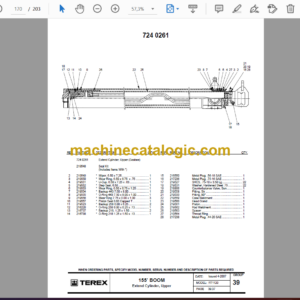 Terex RT1120 Crane Parts Manual