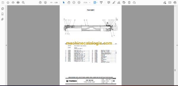 Terex RT1120 Crane Parts Manual - Image 2