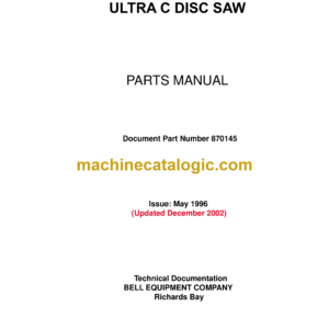 Bell Ultra C Disc Saw Parts Manual (870145)