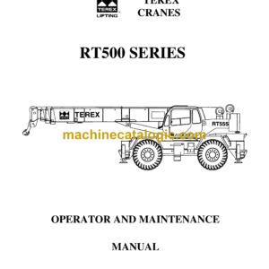 Terex RT500 Series Crane Operator and Maintenance Manual