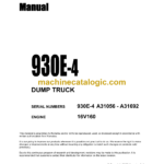 Komatsu 930E-4 Dump Truck Shop Manual (CEAW006902)