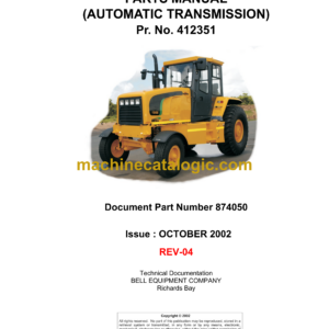 Bell 1866A 2WD Rigid Tractor Parts Manual (874050)