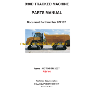 Bell B30D Tracked Machine Parts Manual (872162)