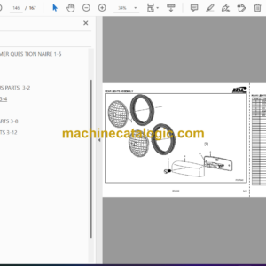 Bell 1206 2WD Rigid Tractor Parts Manual (874047 AEB406320YR000025, 870209)