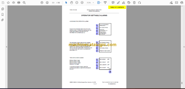 Terex RT500 Series Crane Operator and Maintenance Manual - Image 2