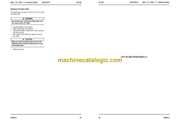 Bell 110, 111 Vibration Roller Operator's Manual (872109) - Image 3