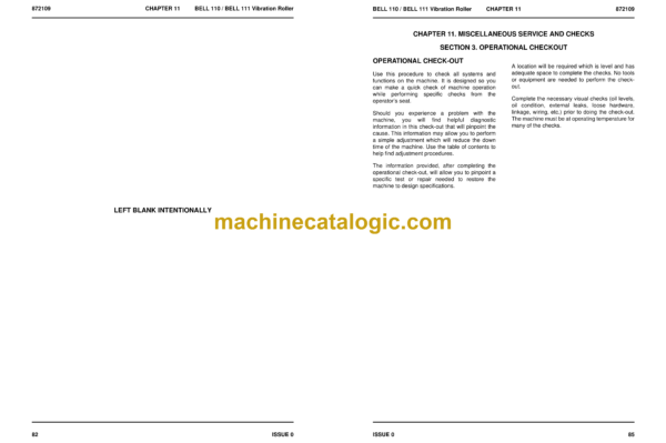 Bell 110, 111 Vibration Roller Operator's Manual (872109) - Image 4