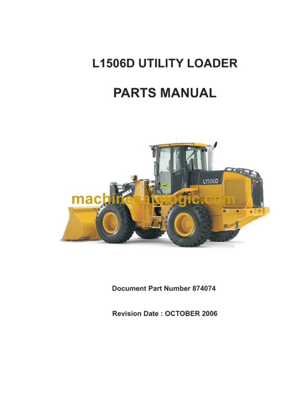 Bell L1506D Utility Loader Parts Manual (874074)