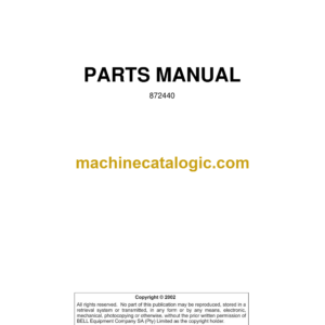 Bell 2406D 4x4 Mk I Artic Hauler Parts Manual (872440)