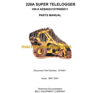 Bell 220A Super Telelogger Parts Manual (874001, 874072)