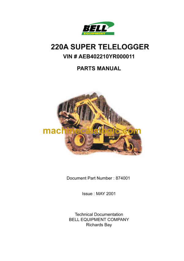 Bell 220A Super Telelogger Parts Manual (874001, 874072)