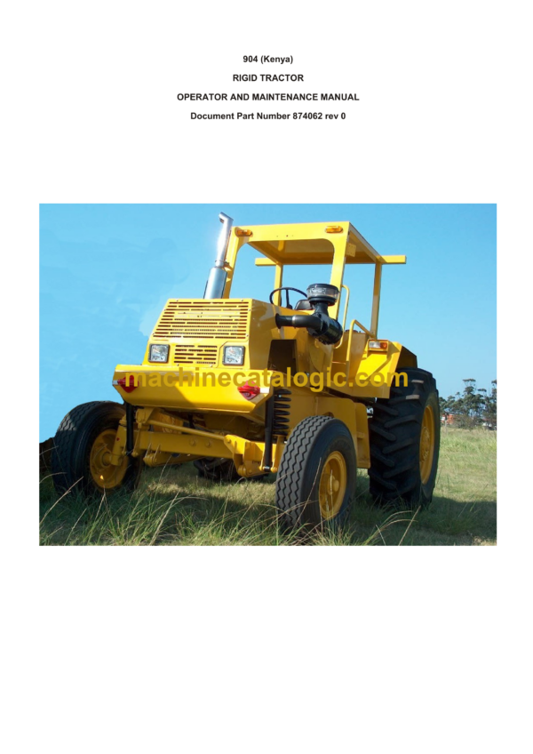 Bell 904 Rigid Tractor Operator's and Maintenance Manual (874062)