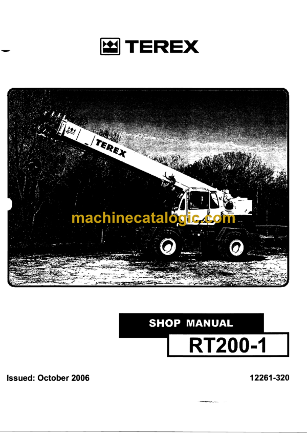 Terex RT200-1 Crane Shop Manual