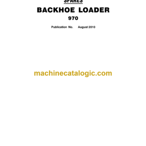 Terex 970 Backhoe Loader Spare Parts Catalog