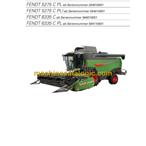 Fendt 5275C, 5275C PL, 5275C PLI, 6335C, 6335C PL Betriebsanleitung